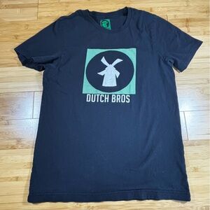 Dutch Bros Coffee T-Shirt Gray Medium Green Logo Graphic Tee Since 1992